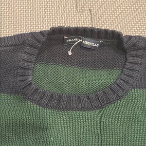 Brandy Melville Green and navy Sweater